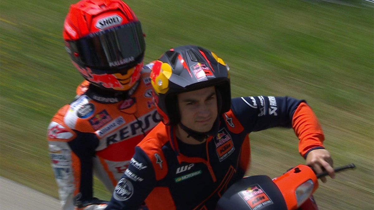 Pedrosa ha sido el 'chofer' de lujo de Márquez tras su caída en Jerez