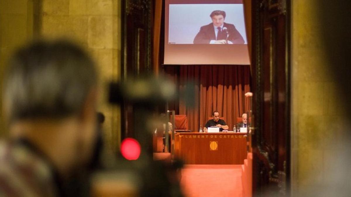 El consejero delegado de AndBank España, Rafael Gascó, comparece por videoconferencia ante la 'comisión Pujol'