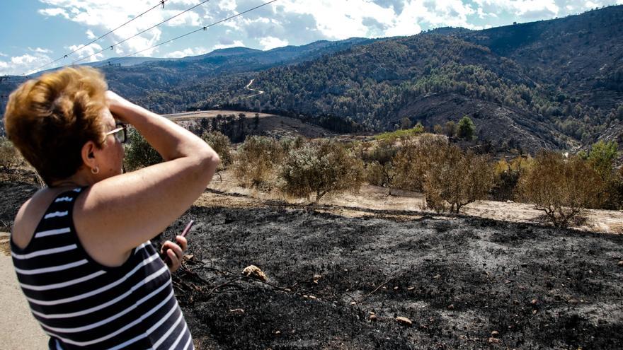 Los Bomberos prevén estabilizar el incendio de la Vall d'Ebo en las próximas horas