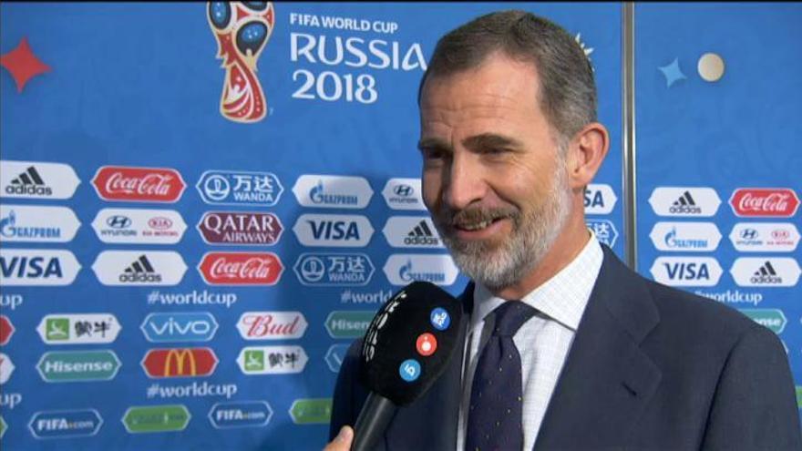 El rey, un hincha más de la selección española