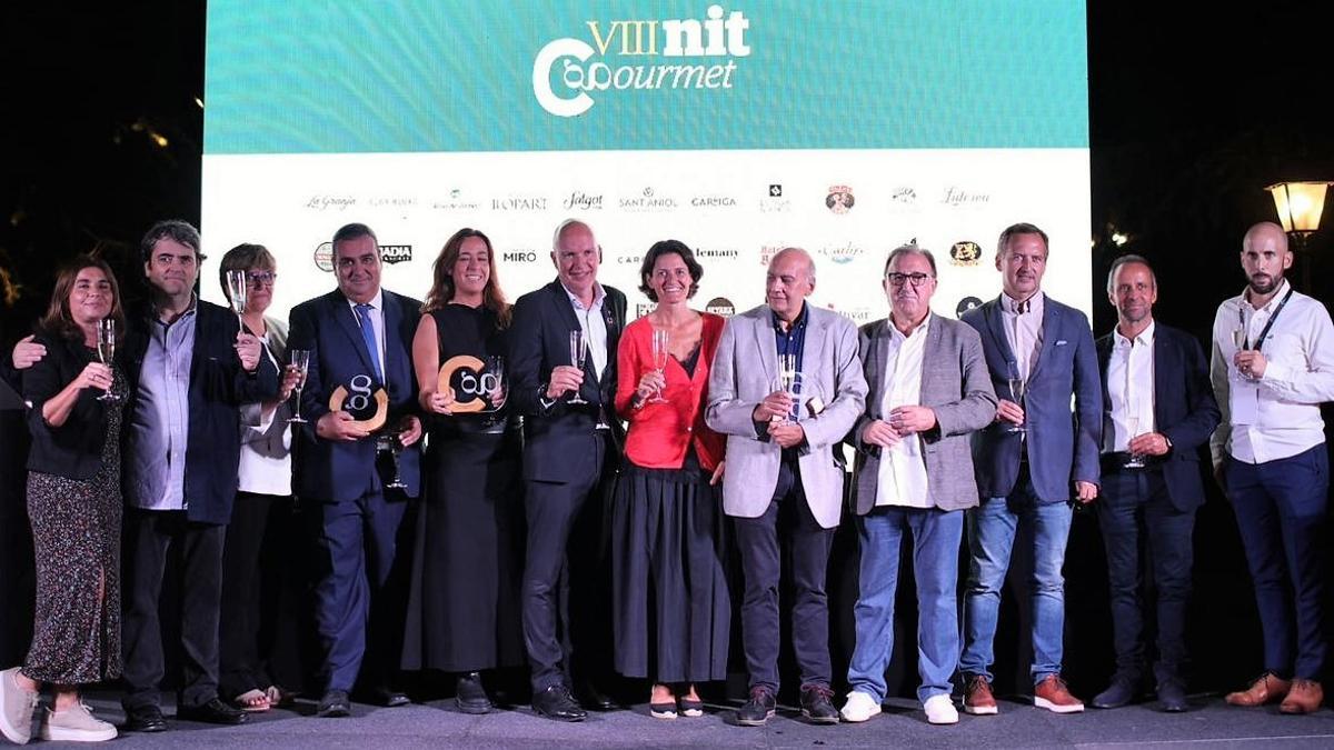 Los premiados en la octava edición de la Nit del Gourmet Català