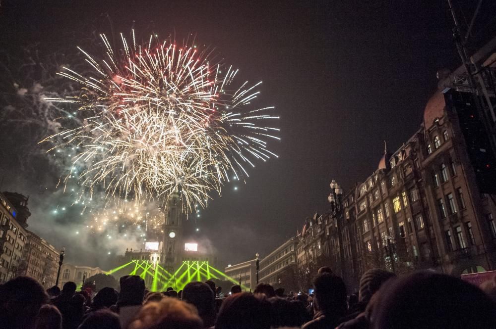 New Year's Eve celebration in Porto