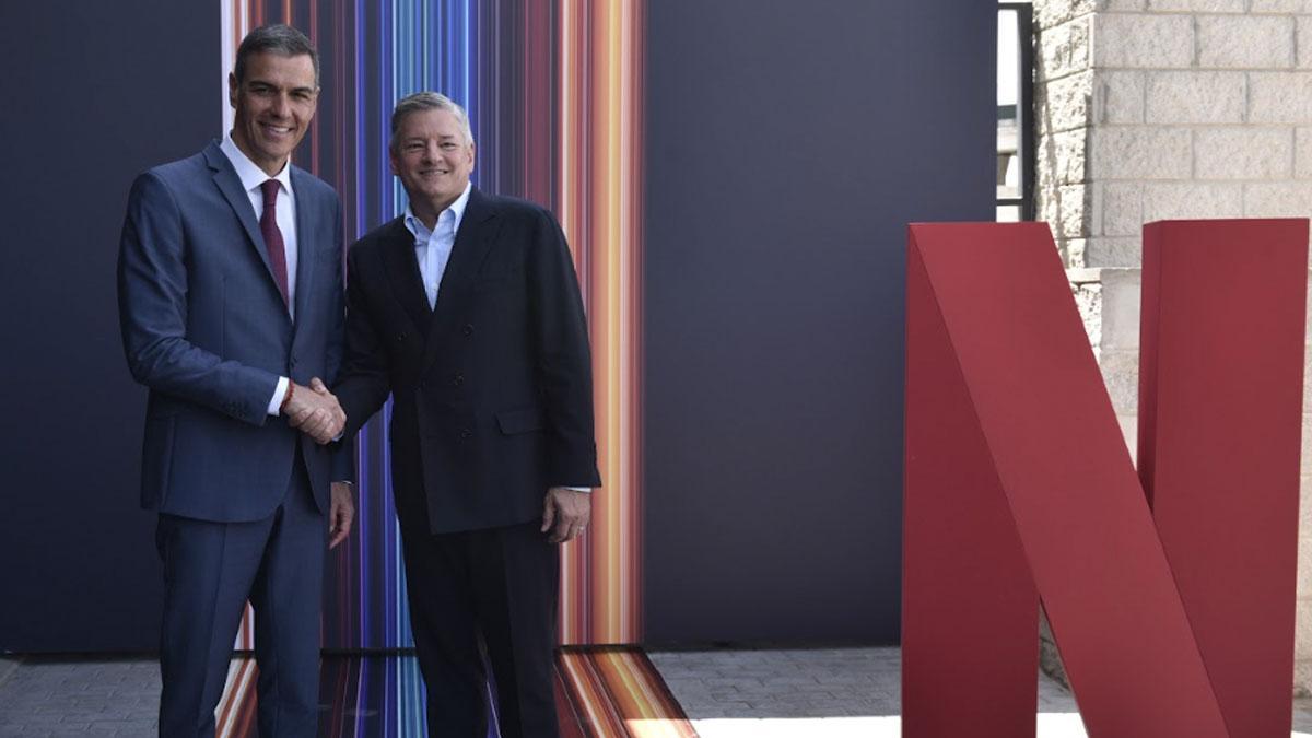 Pedro Sánchez junto a Ted Sarandos