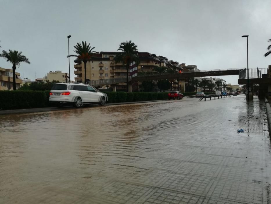 El temporal descarga sobre Ibiza y Formentera