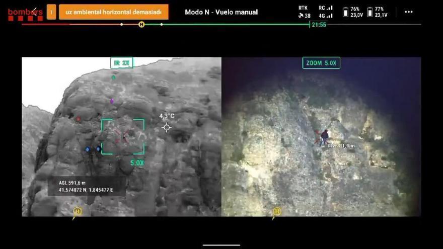 Des de la central de Bombers es fa el seguiment en directe i es pot guiar i il·luminar el rescat, com en el cas de Montserrat
