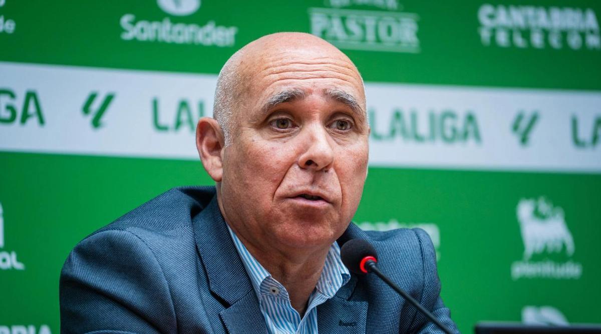 El presidente del Racing, Manolo Higuera