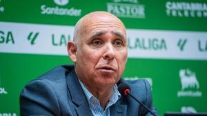 El presidente del Racing, Manolo Higuera