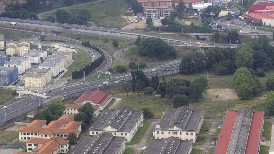 Imagen aérea de la fábrica de armas de Pedralonga.