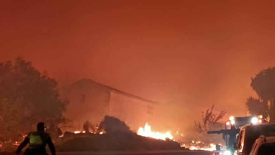 El incendio en Teulada provocado por fuegos artificiales, en imágenes