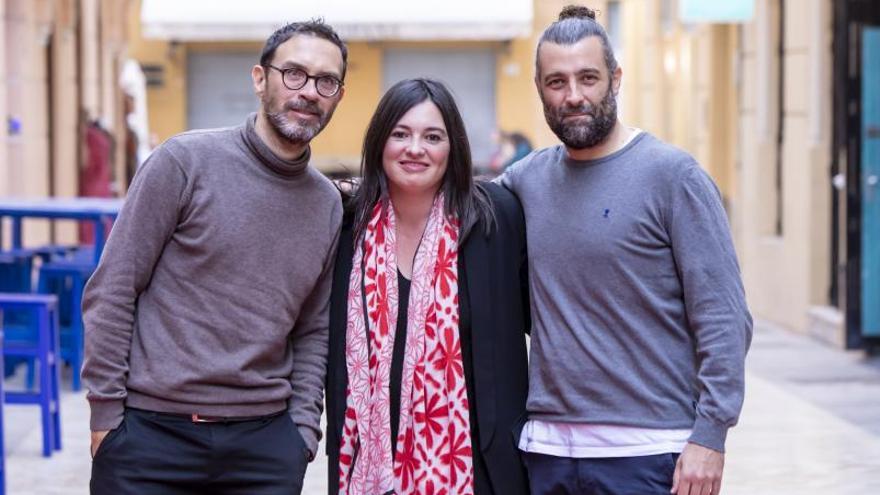 El equipo del documental, ayer antes de la proyección.