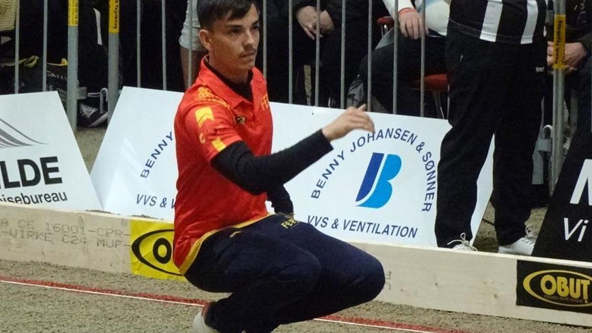 Jesús Escacho, campeón del Mundo, durante el torneo en el que se coronó en Dinamarca.