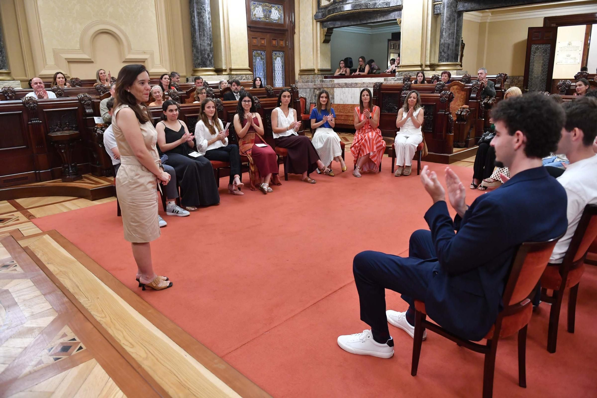 Homenaje en María Pita a los alumnos con mejores expedientes en la PAU 2025