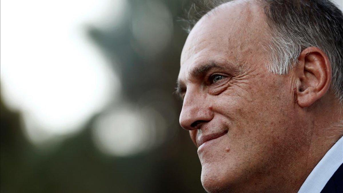 Tebas habló sobre la reunión Florentino-Rubiales