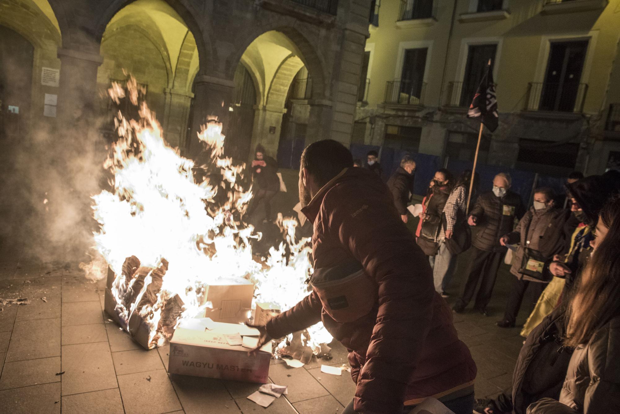 Manifestació a Manresa en defensa de l'escola en català