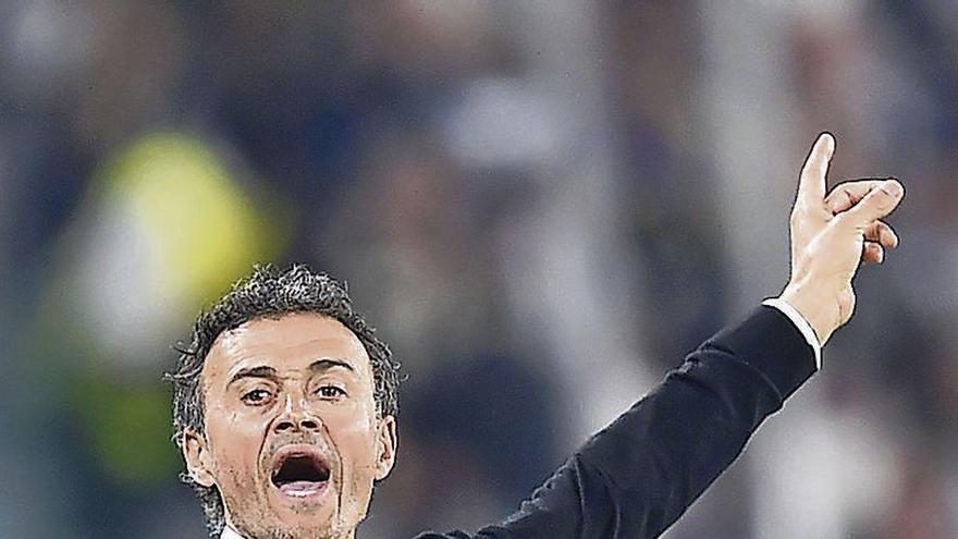 Luis Enrique, con el Barça.