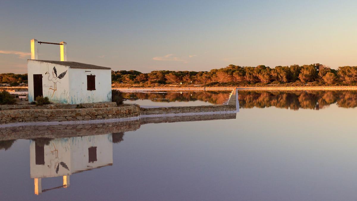 Estanque de sal en Formentera.