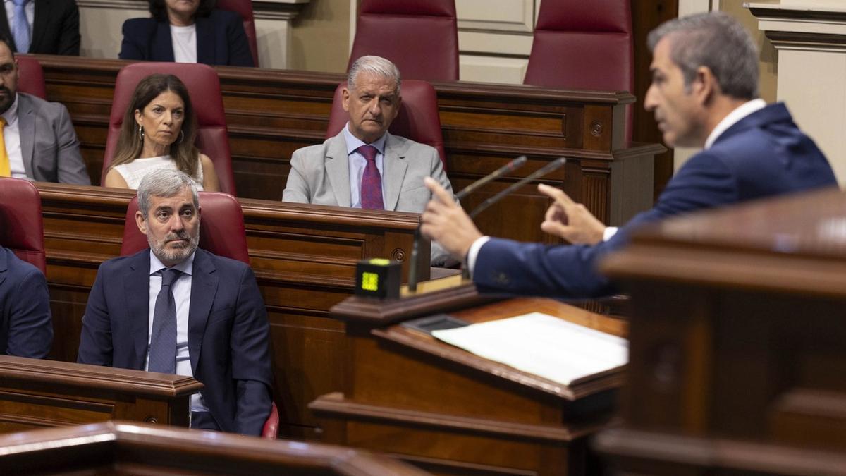 Segunda sesión del debate de investidura del Parlamento de Canarias.