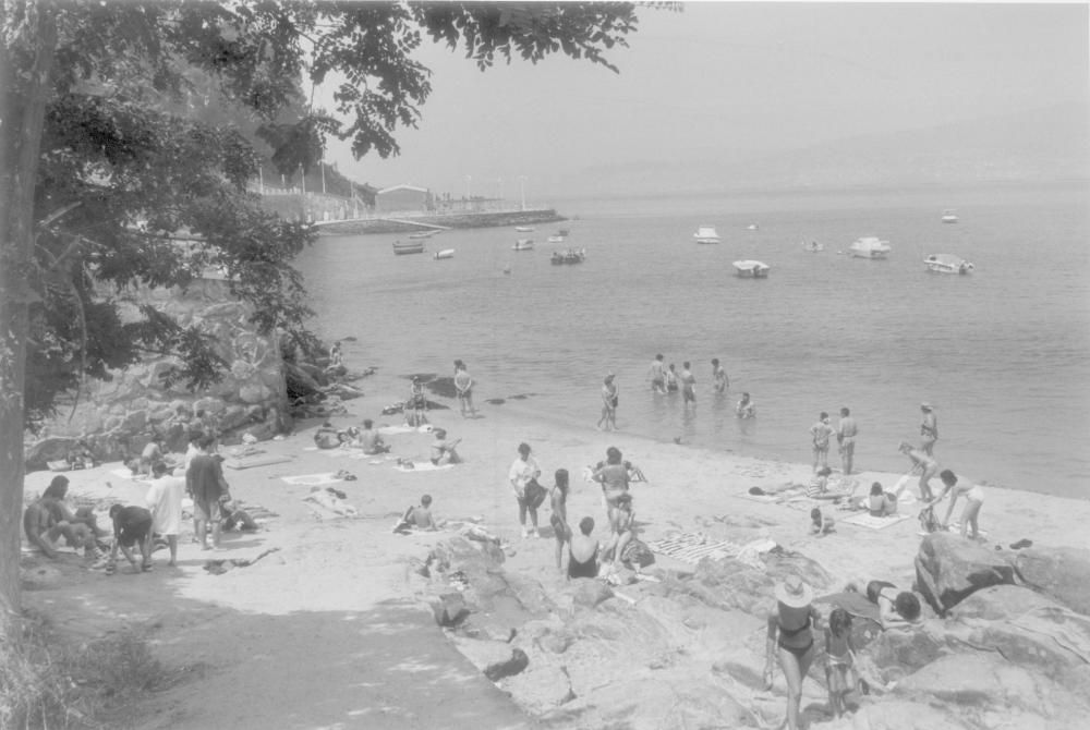 Playa de A Guía (Vigo), en 1996.