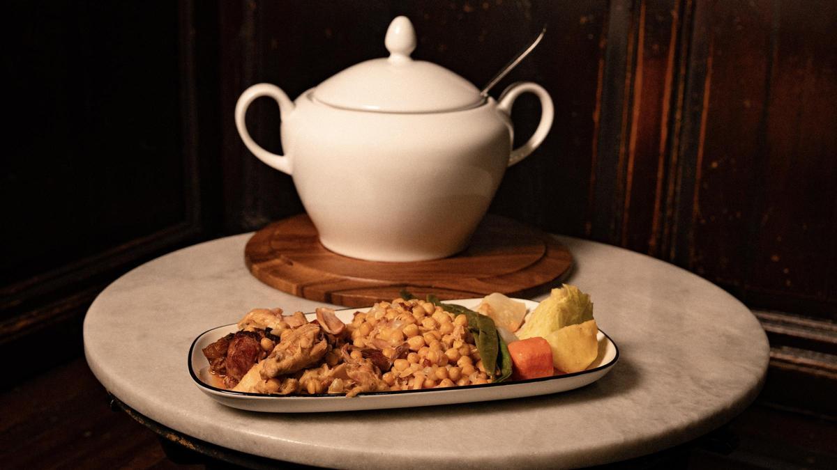 El cocido, actual estrella de la carta del restaurante.