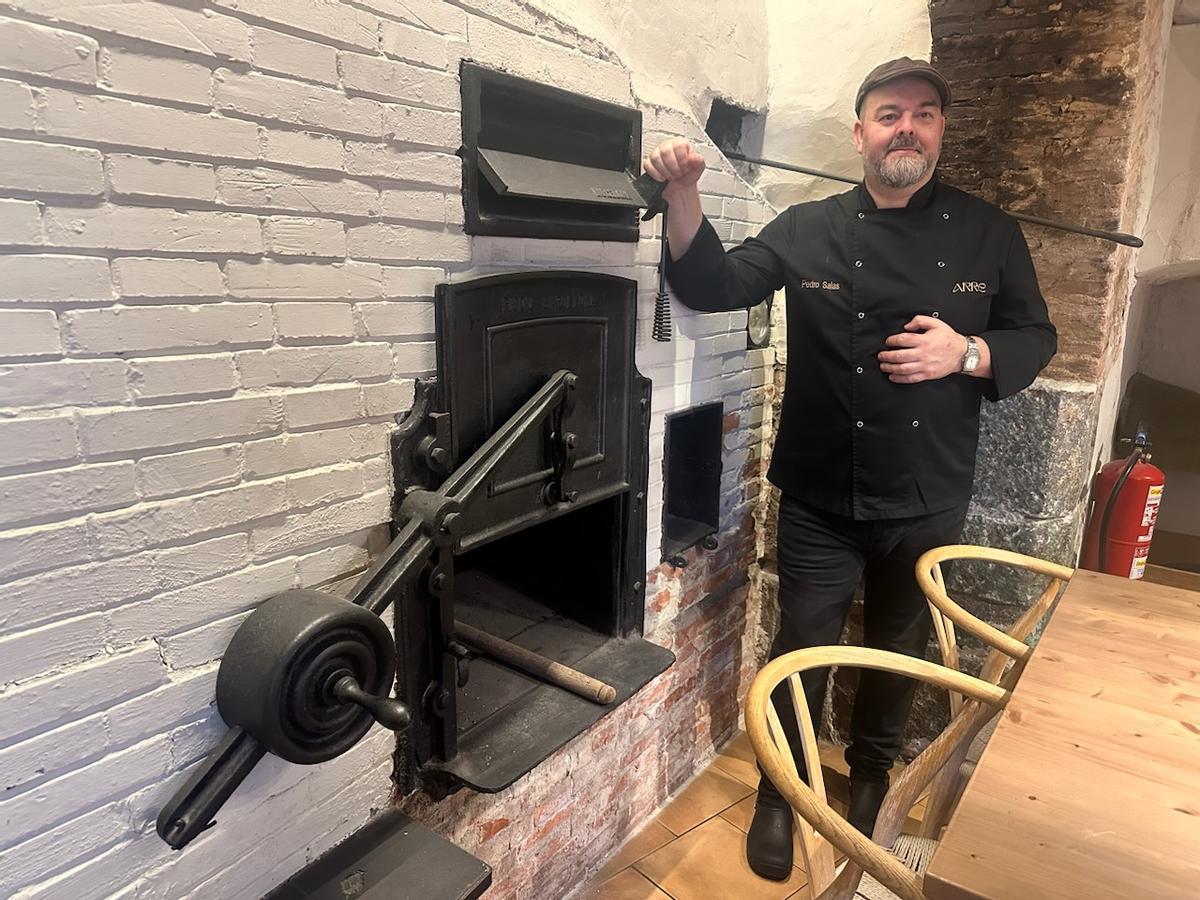 Pedro Salas en el restaurante de Arre