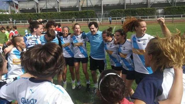 La selección gallega femenina celebra con euforia el título de campeonas de Europa en el campeonato disputado en Lorient.