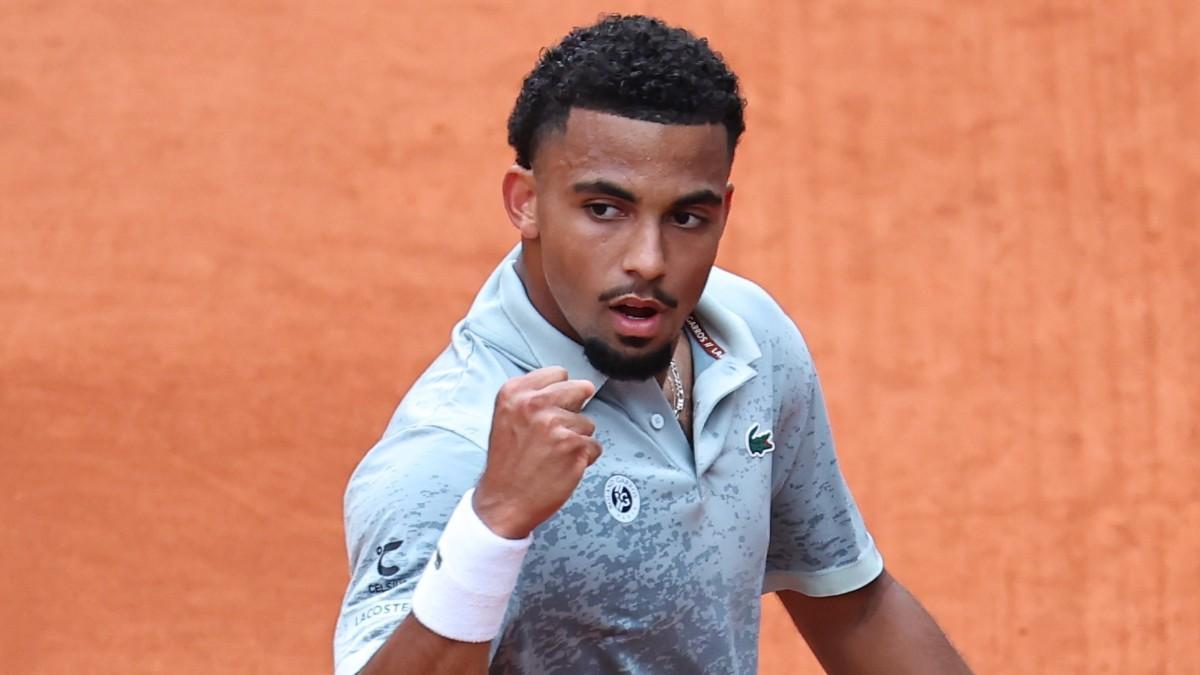 Arthur Fils, durante su debut en Roland Garros