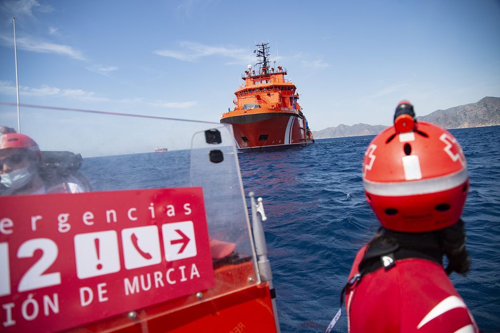 Simulacro rescate Salvamento Marítimo y cruz roja