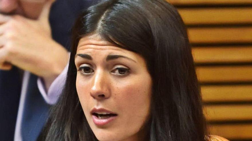 La candidata a liderar Podem Naiara Davó.