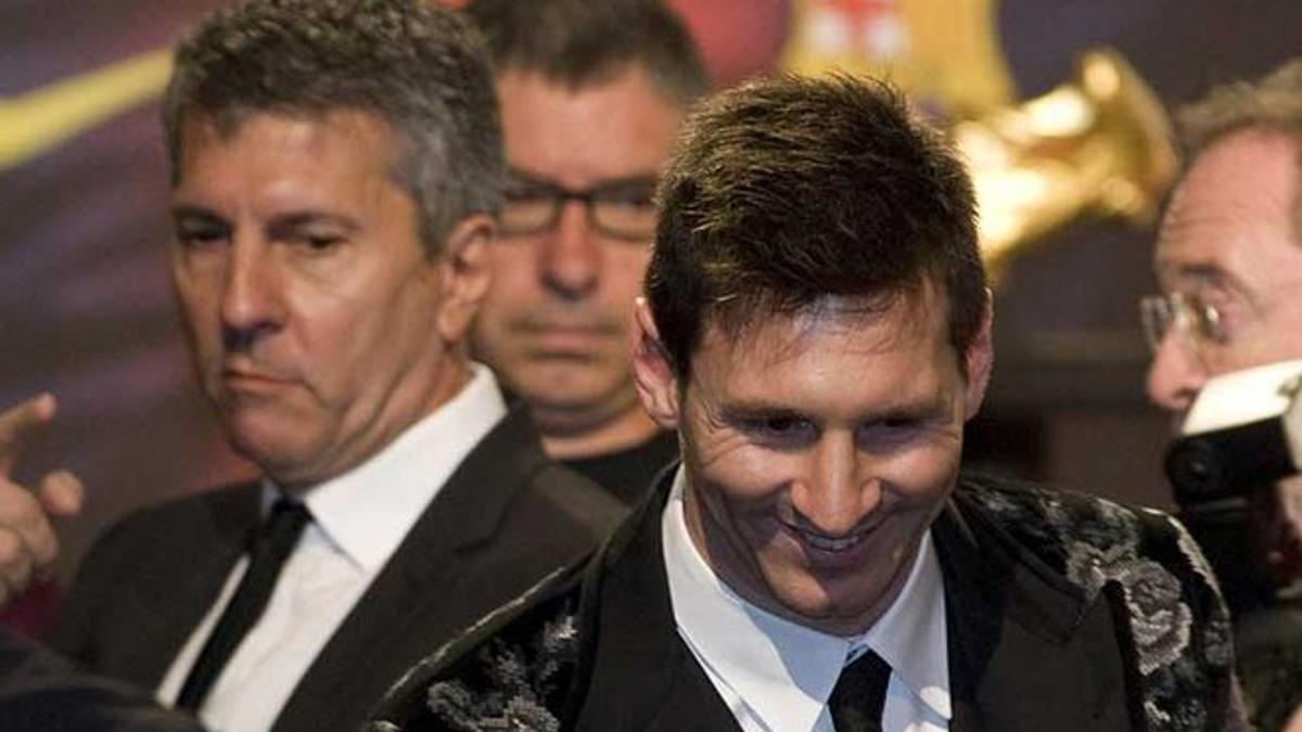 Jorge y Leo Messi durante una entrega de premios en diciembre de 2013