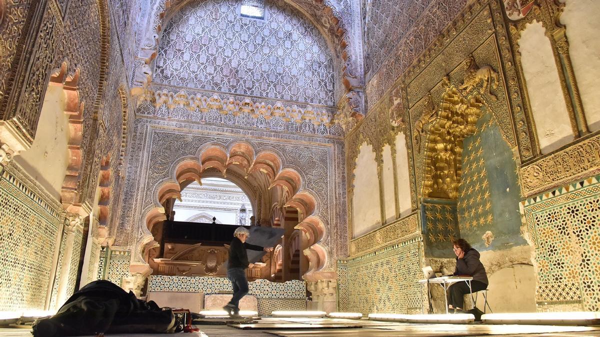 Trabajos de restauración de la Capilla Real de la Mezquita-Catedral de Córdoba.