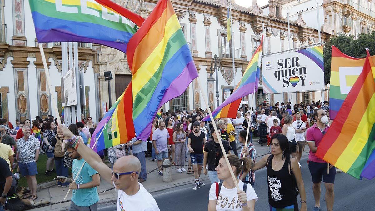 Manifestación a favor de los derechos del colectivo LGTB en Córdoba.