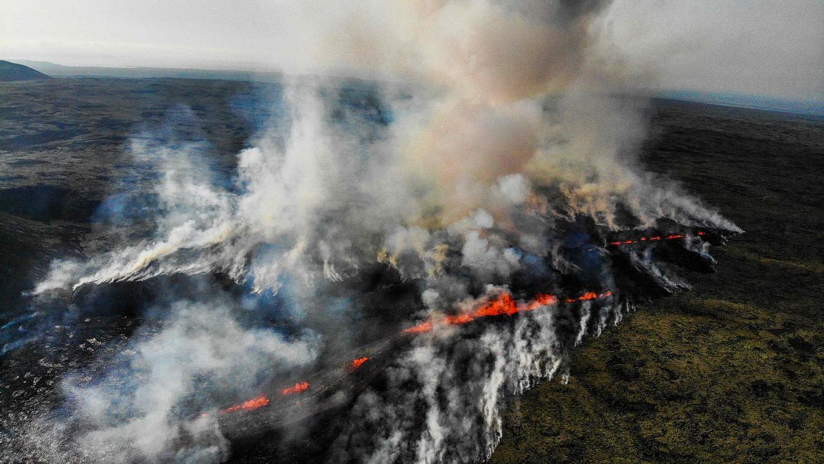 El nuevo volcán que ha entrado en erupción en Islandia