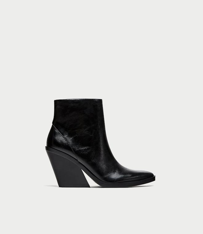 Rebajas 2018: Botín cuña piel, Zara