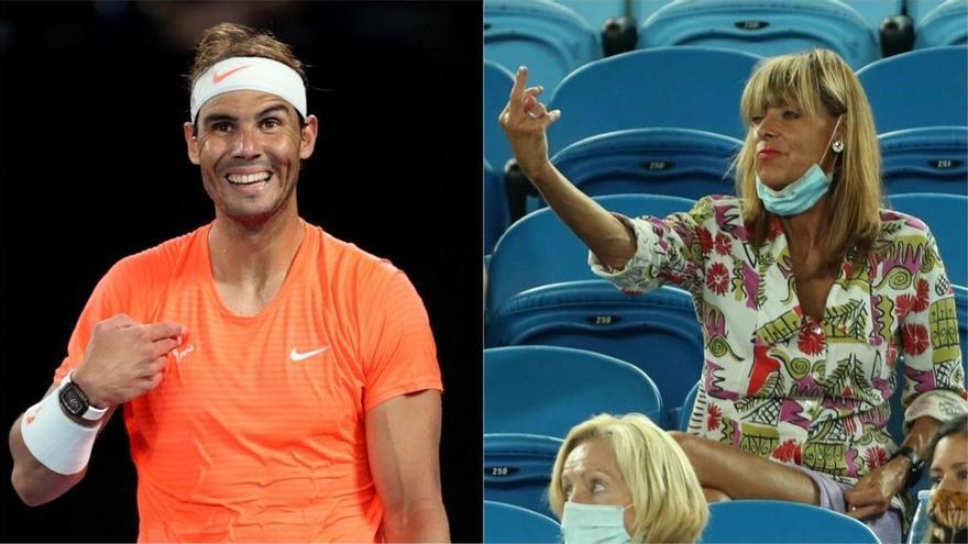 Una mujer le hace una peineta a Rafa Nadal en el Open de Australia