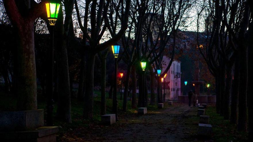 Cambio de iluminación en los jardines de San Martín y San Bernabé