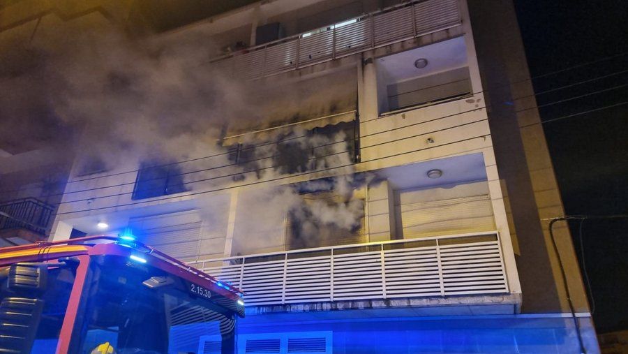 Incendi en un edifici de Blanes