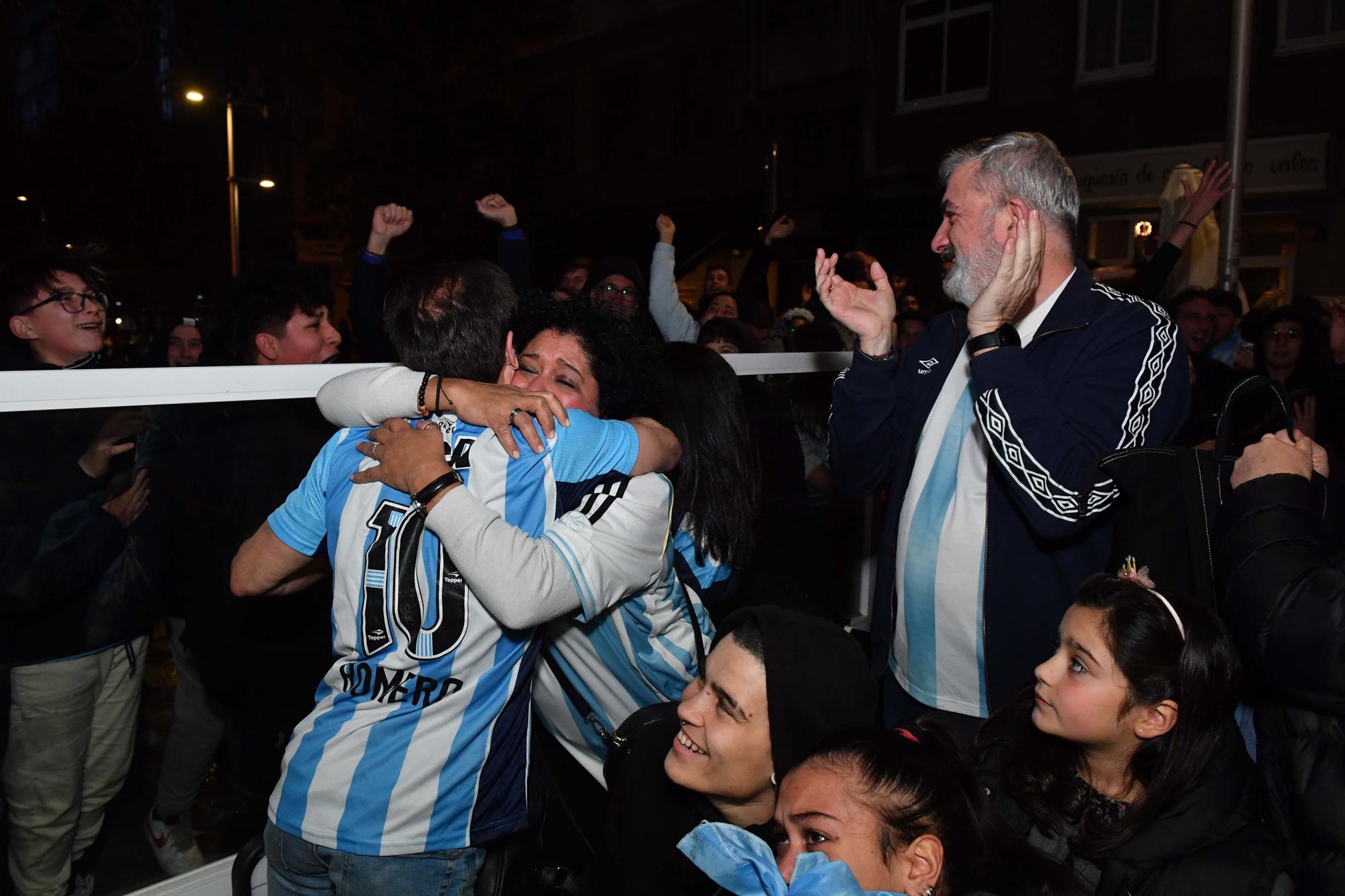 A Coruña celebra la victoria de Argentina en el Mundial