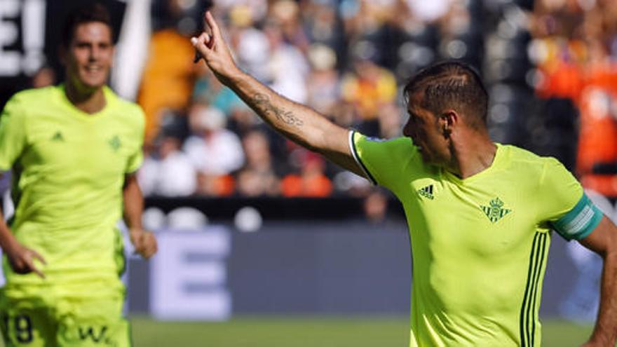 Joaquín celebra su gol.