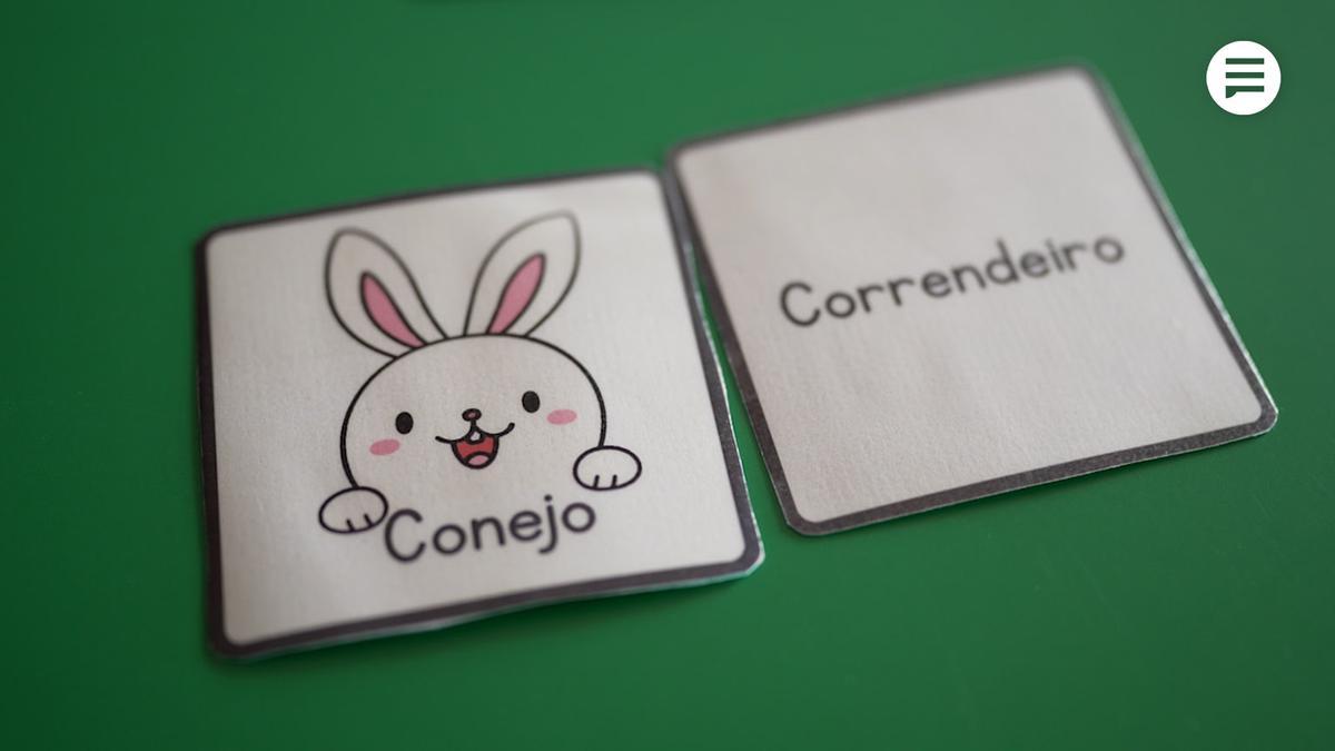 Una de las tarjetas del 'memory' que se usa para enseñar palabras en gacería.