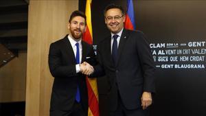 Bartomeu, con Messi