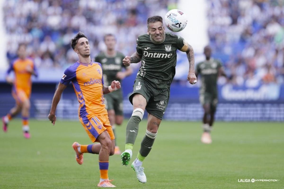 Un lance del encuentro entre el Leganés y el Málaga, esta temporada.