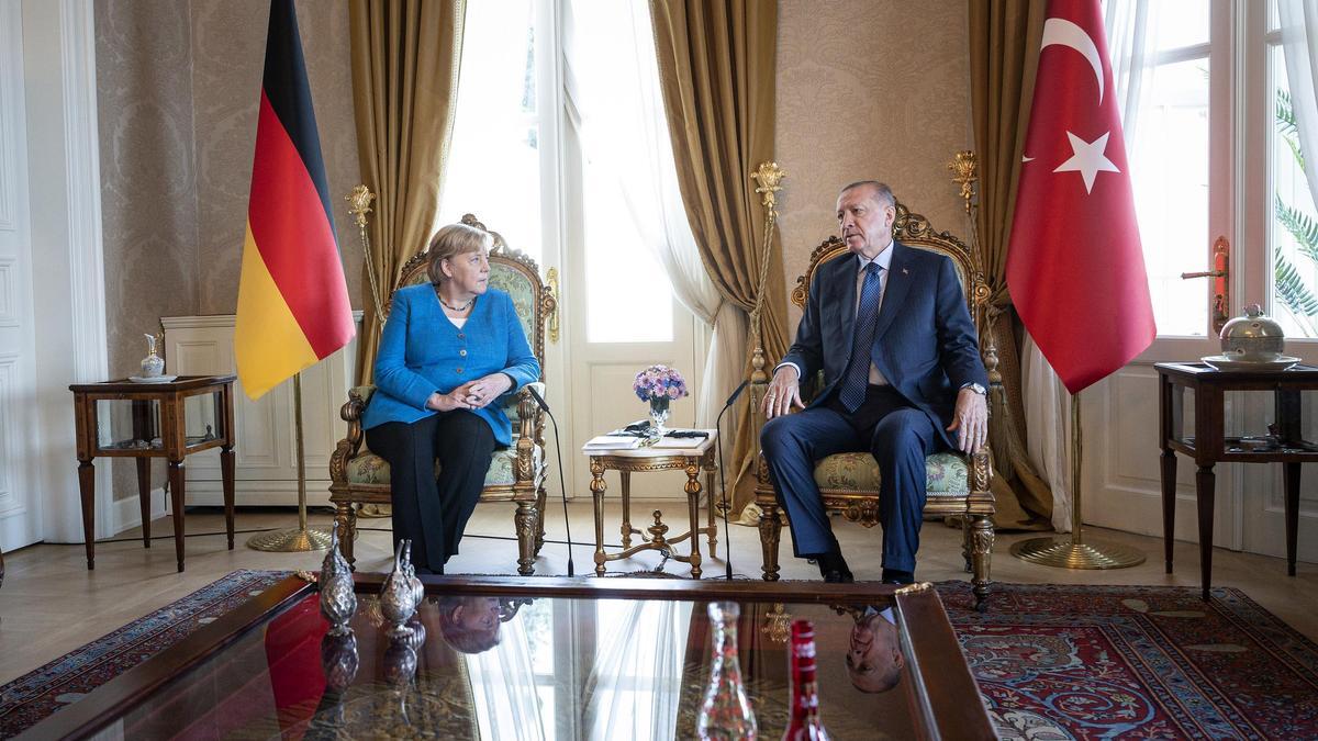 Angela Merkel y Recep Tayyip Erdogan.