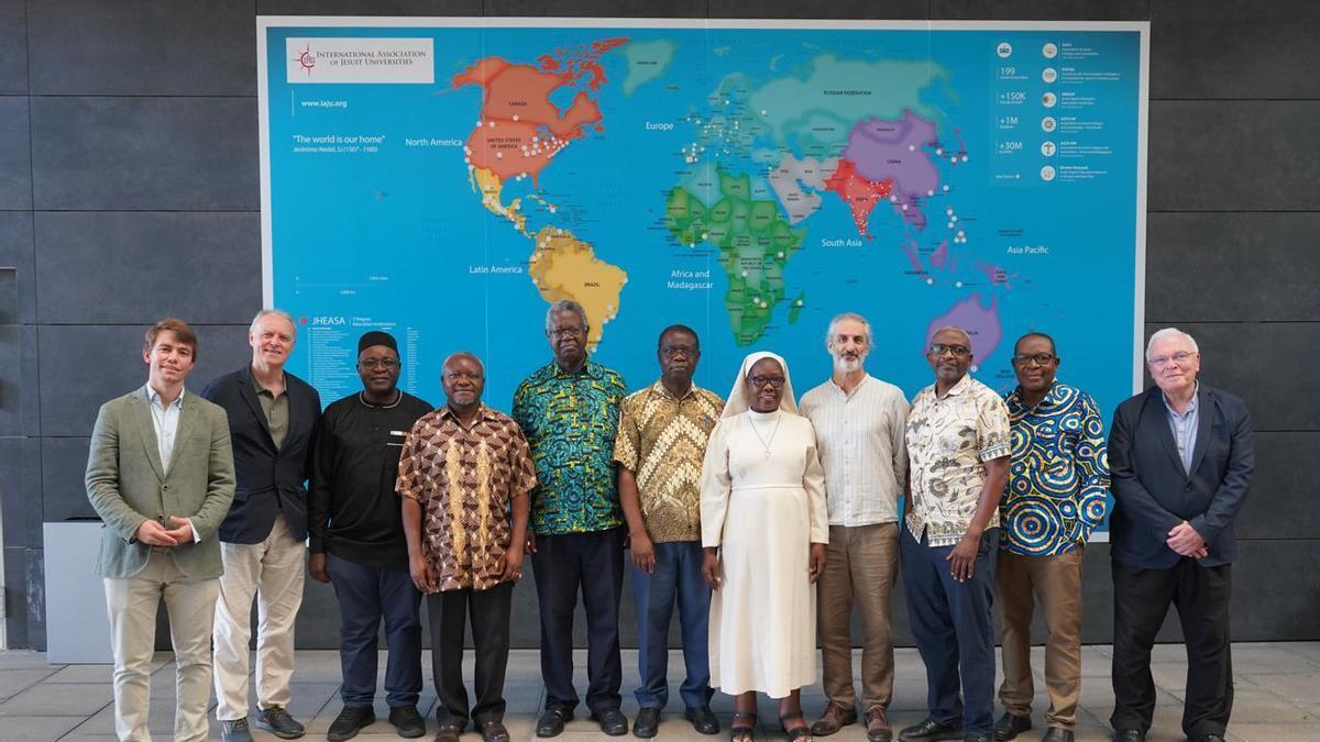 Representantes de instituciones católicas de educación superior de África, de Georgetown University y de la Universidad Loyola durante la semana de planificación del proyecto.