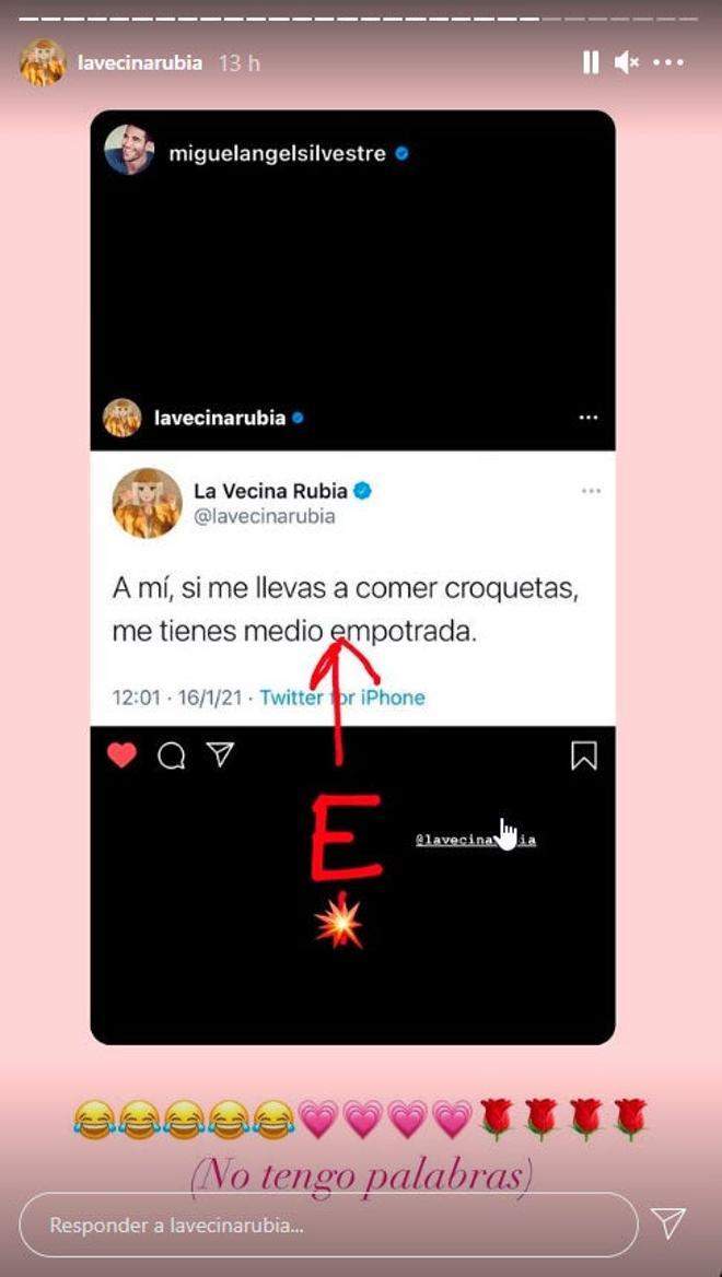 La Vecina Rubia sabe lo que quiere y... Lo quiere con Miguel Ángel Silvestre