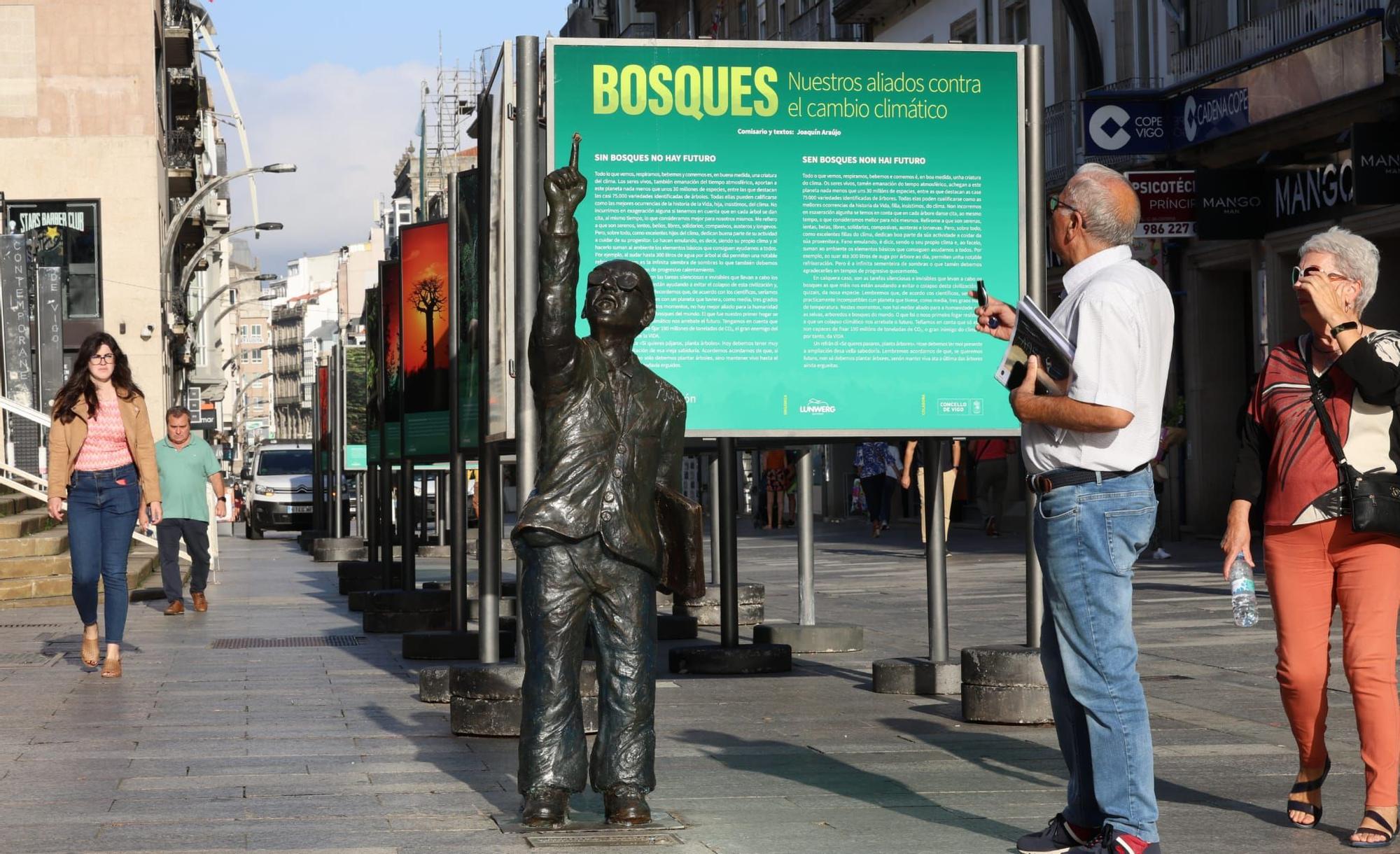 Roban el periódico de la escultura de Manuel de Castro en Vigo