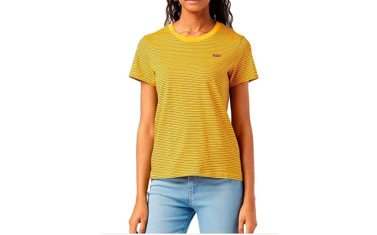 Levis Men Primavera/Verano Camisetas amarillas