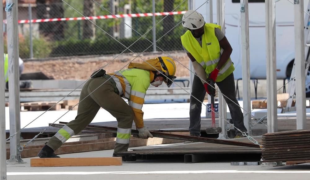 Así avanzan las obras del hospital de campaña