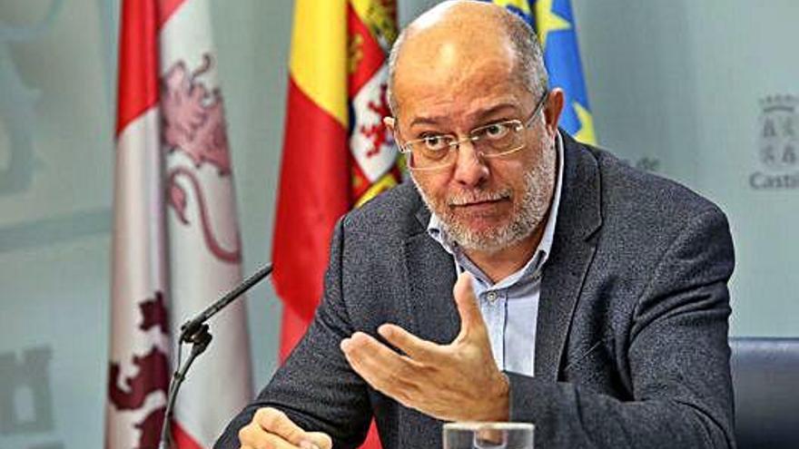 Francisco Igea, vicepresidente de la Junta, durante su comparecencia tras el Consejo de Gobierno.