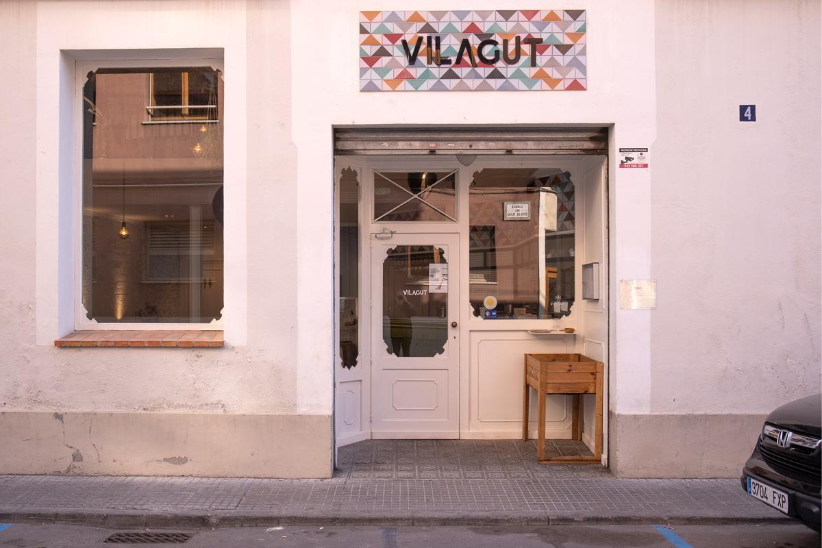 La entrada del restaurante Vilagut.