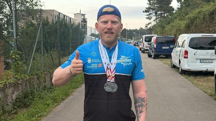 El lanzaroteño Axel Celmanti se proclama doble subcampeón de España de Sprint Olímpico en piragüismo